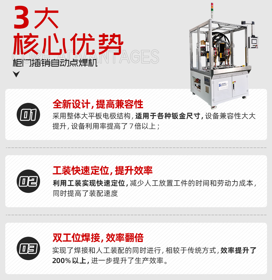 柜門插銷自動點焊機核心優(yōu)勢